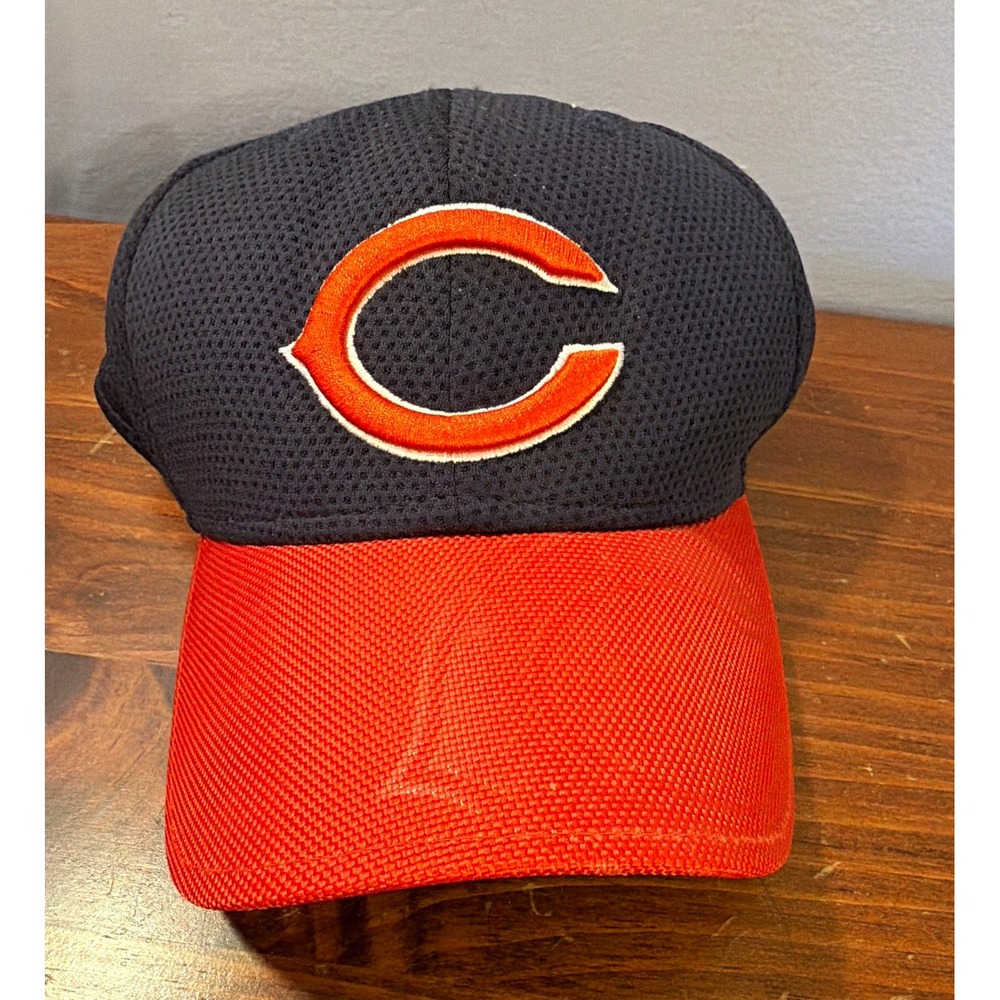 Chicago Bears NFL Hat New Era 39THIRTY Cap Navy/Orange M-L
